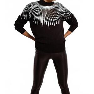 NEW MOLLY BRACKEN young ladies knitted sweater in black